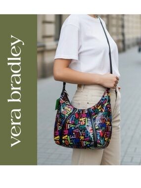 Vera Bradley “From A to Vera” Graphic Crossbody Bag NWT